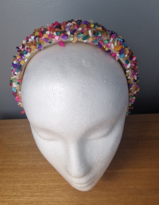 Special occasion headband - multi coloured