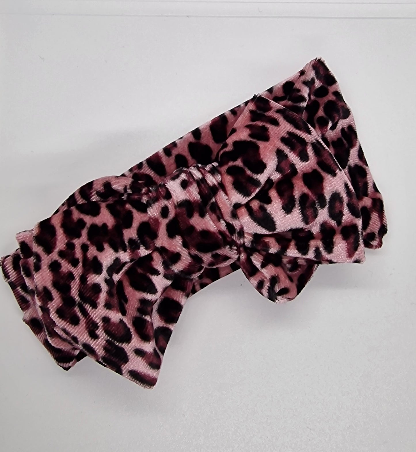 Velvet Baby Headbands - Leopard print