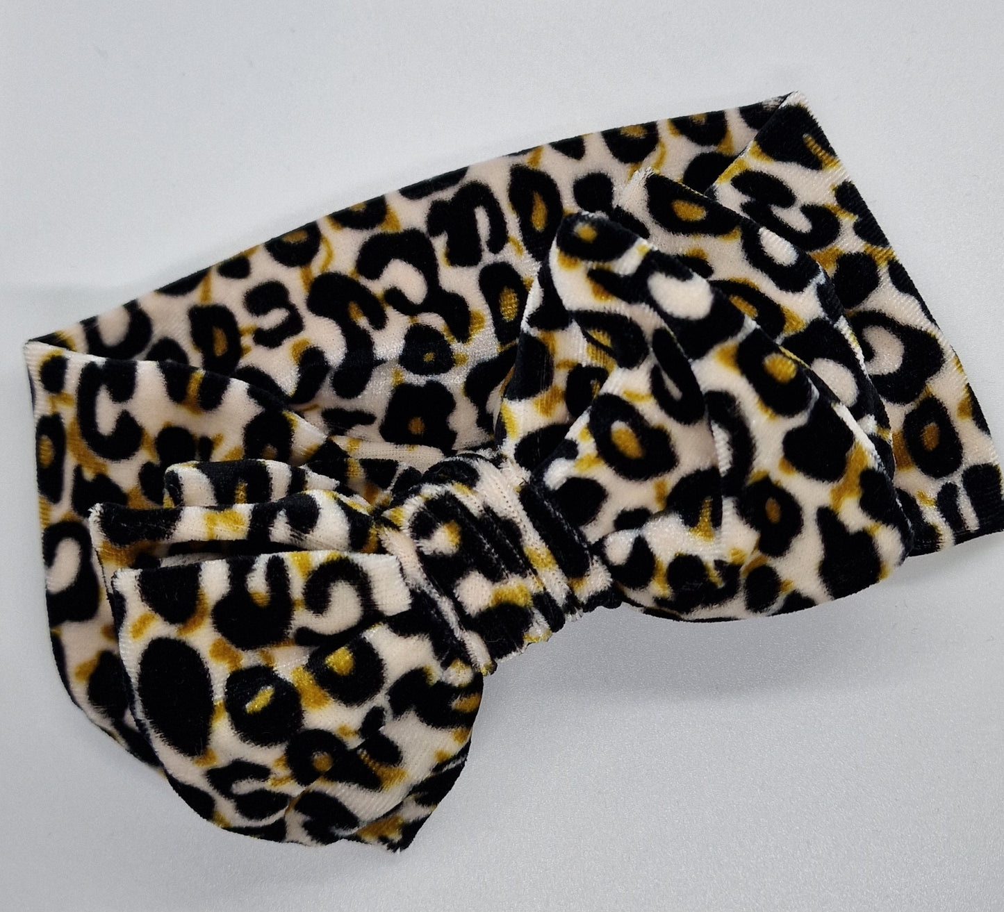 Velvet Baby Headbands - Leopard print