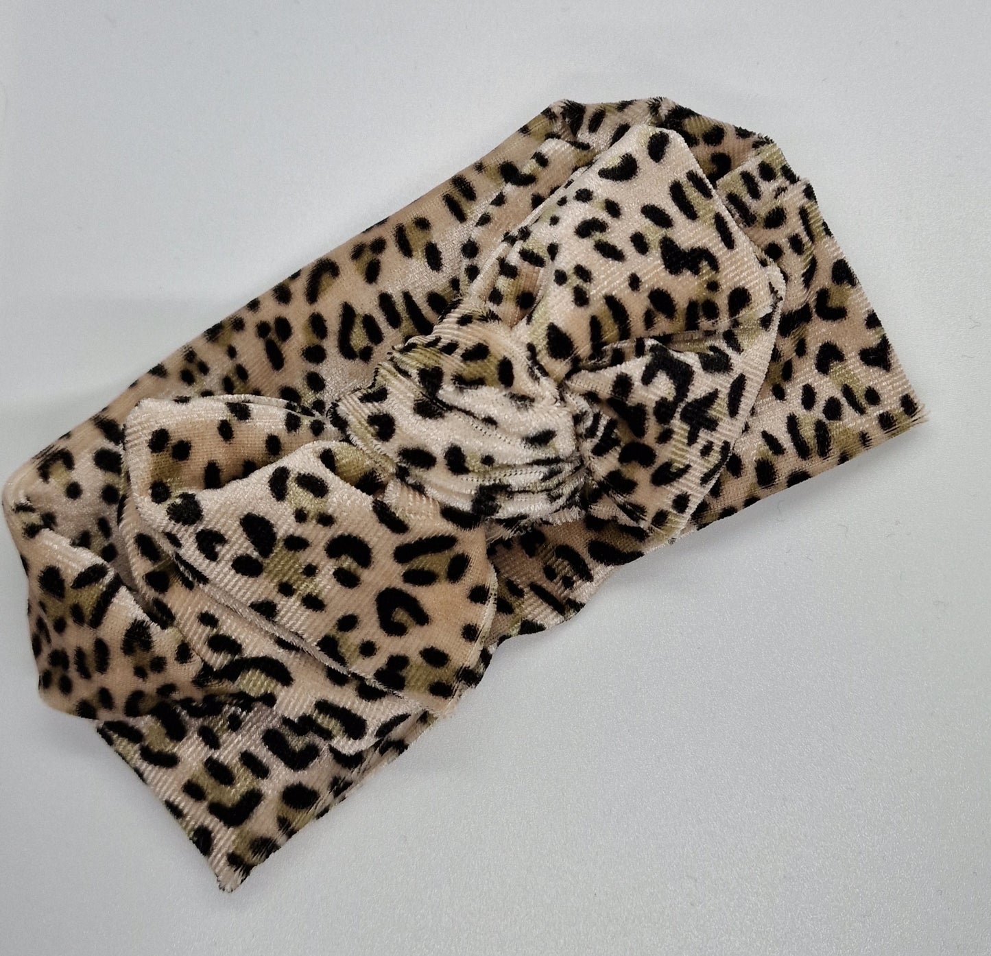 Velvet Baby Headbands - Leopard print
